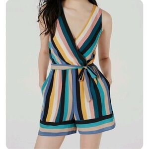 ❤️Speechless Multicolor Striped Women's Romper